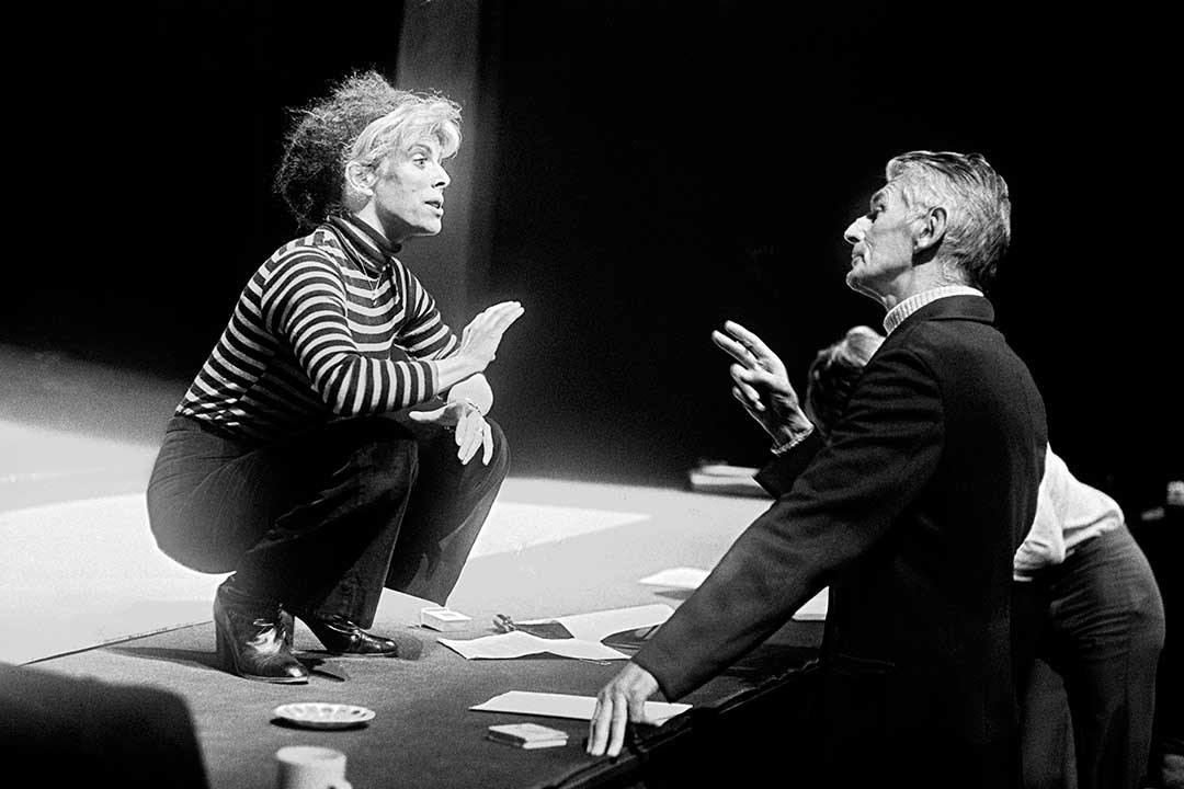 Samuel Beckett and Billie Whitelaw in rehearsal