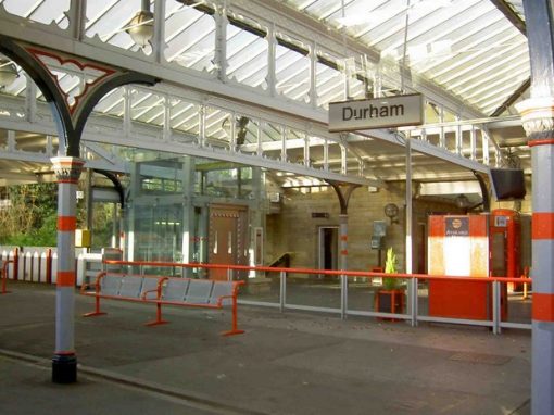 EXT. Southbound Platform. Durham Station	07.55